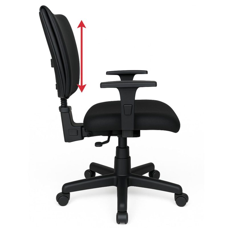 Cadeira B-ONE Back System com Braços Reguláveis – Corino Preta – 31010 META Móveis para Escritório em Anápolis Executiva 3