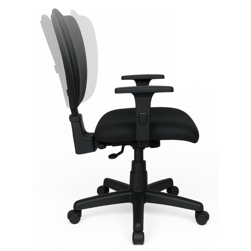 Cadeira B-ONE Back System com Braços Reguláveis – Corino Preta – 31010 META Móveis para Escritório em Anápolis Executiva 4