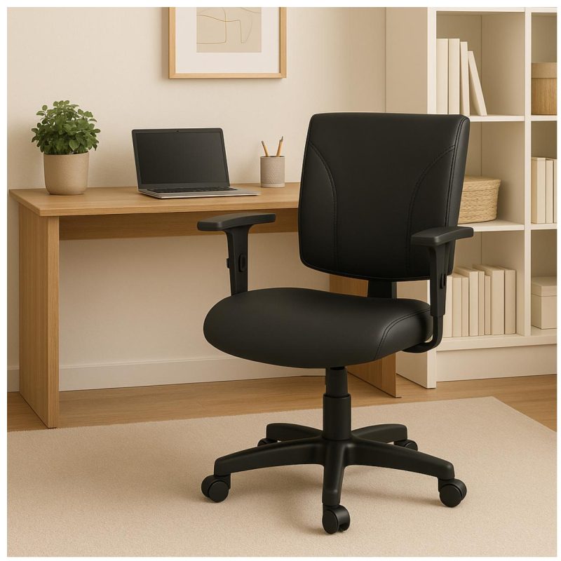 Cadeira B-ONE Back System com Braços Reguláveis – Corino Preta – 31010 META Móveis para Escritório em Anápolis Executiva 9