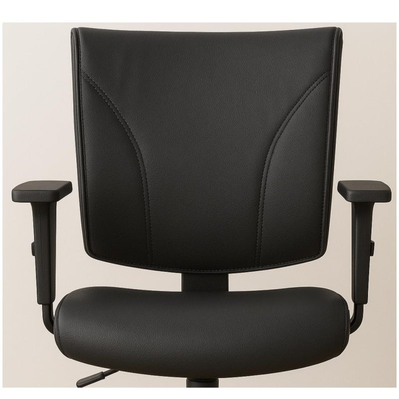 Cadeira B-ONE Giratória com Braços Reguláveis – Corino Preto – 31009 META Móveis para Escritório em Anápolis Executiva 7