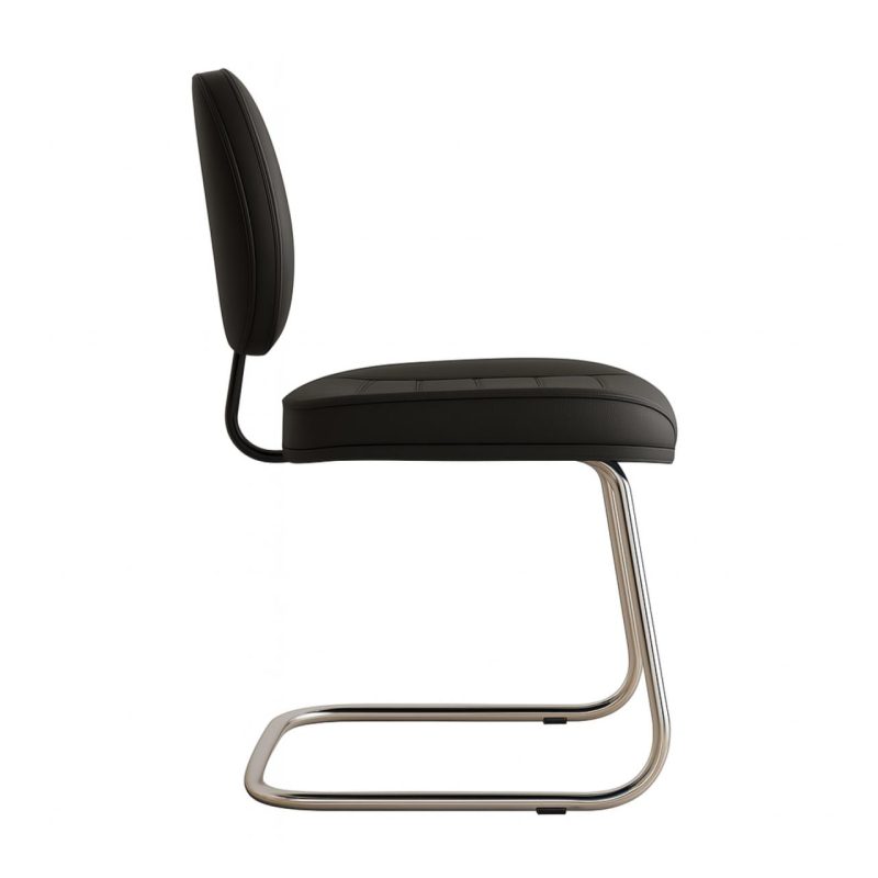 Cadeira Executiva COSTURADA Base em “S” Cromada – 31016 META Móveis para Escritório em Anápolis Cadeiras Fixas 3