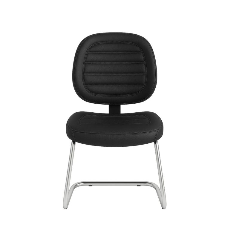 Cadeira Executiva COSTURADA Base em “S” Cromada – 31016 META Móveis para Escritório em Anápolis Cadeiras Fixas 4