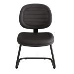 Cadeira Executiva Costurada Base em “S” PRETA – Corino Preto – 31014 META Móveis para Escritório em Anápolis Cadeiras Fixas 11