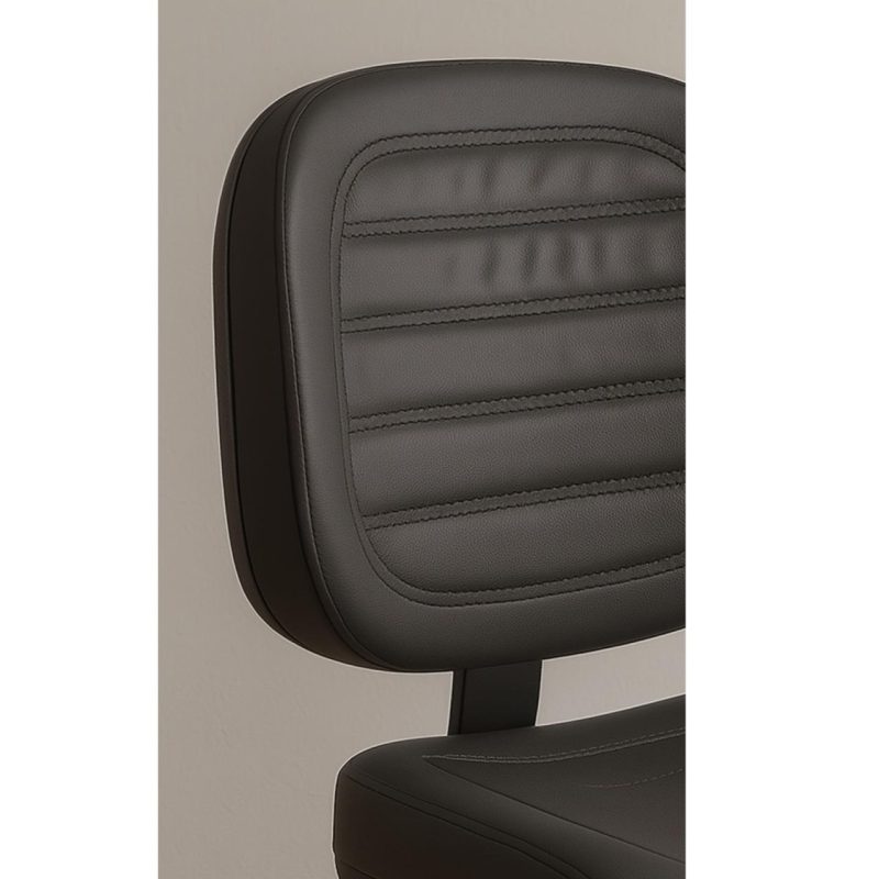 Cadeira Executiva Costurada Base em “S” PRETA – Corino Preto – 31014 META Móveis para Escritório em Anápolis Cadeiras Fixas 6