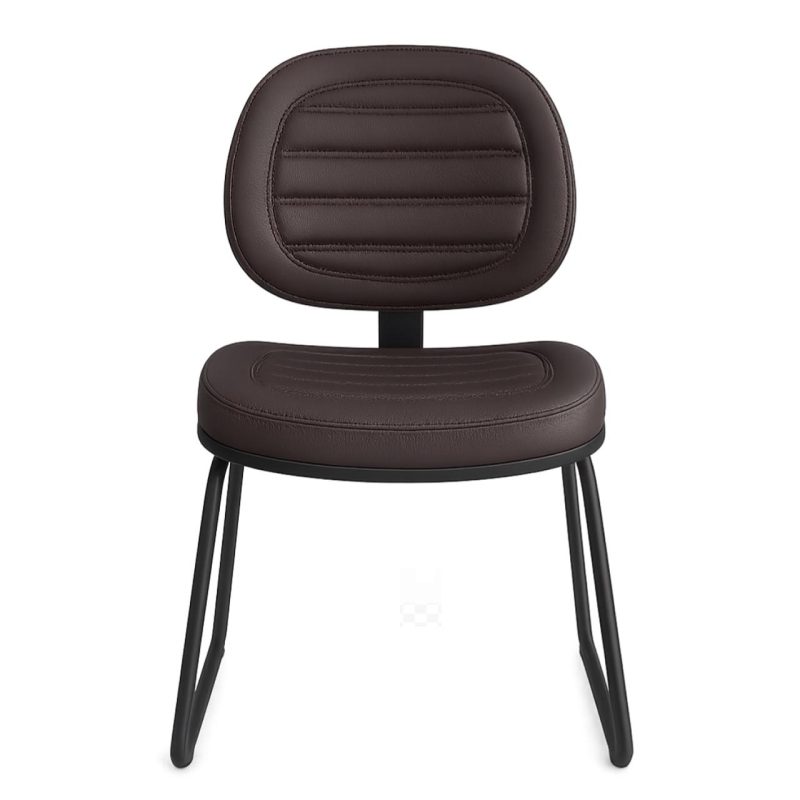 Cadeira Executiva Costurada Base Trapézio – Corino Preto – 31031 META Móveis para Escritório em Anápolis Cadeiras Fixas 3