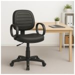 Cadeira Executiva COSTURADA Giratória com Braço Corsa – Corino Preto – 31004 META Móveis para Escritório em Anápolis Executiva 19