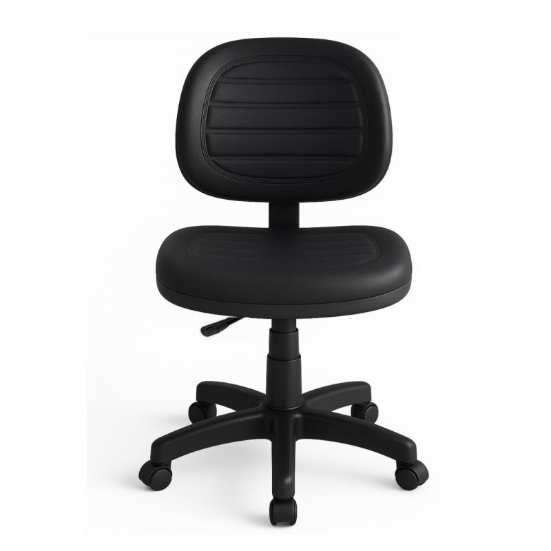 Cadeira Executiva COSTURADA Giratória sem Braços – Cor Preta – 31002 META Móveis para Escritório em Anápolis Executiva 5