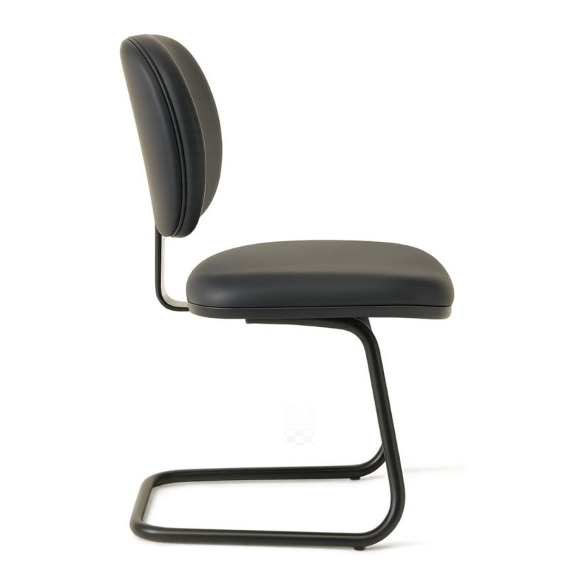 Cadeira Executiva LISA Base em “S” – Corino Preto – 31013 META Móveis para Escritório em Anápolis Cadeiras Fixas 3