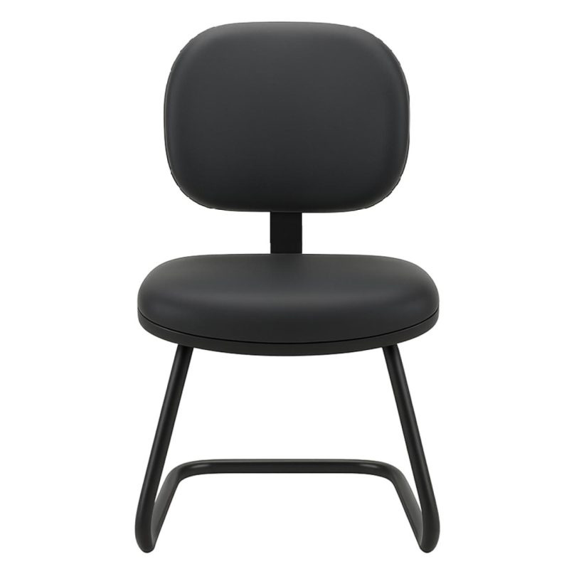 Cadeira Executiva LISA Base em “S” – Corino Preto – 31013 META Móveis para Escritório em Anápolis Cadeiras Fixas 4