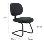 Cadeira Executiva LISA Base em “S” – Corino Preto – 31013 META Móveis para Escritório em Anápolis Cadeiras Fixas 13 Cadeira Executiva LISA Base em “S” – Corino Preto – 31013 META Móveis para Escritório em Anápolis Cadeiras Fixas 13