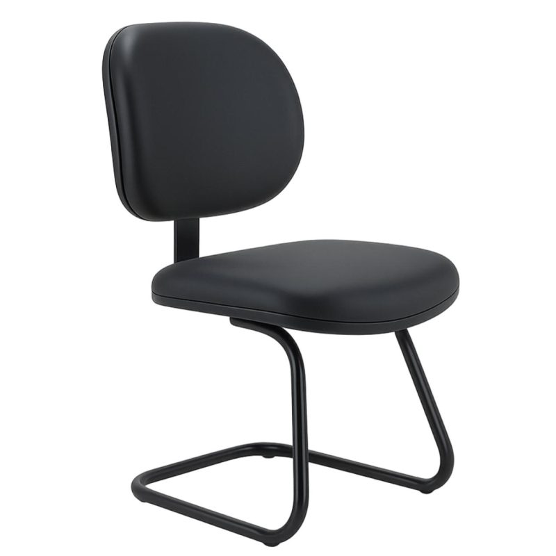 Cadeira Executiva LISA Base em “S” – Corino Preto – 31013 META Móveis para Escritório em Anápolis Cadeiras Fixas 2