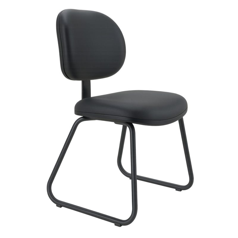 Cadeira Executiva LISA Base Trapézio – Corino Preto – 31030 META Móveis para Escritório em Anápolis Cadeiras Fixas 4