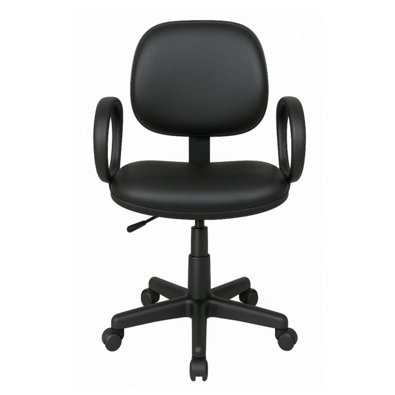 Cadeira Executiva LISA Giratória com Braço Corsa – Corino Preto – 31001 META Móveis para Escritório em Anápolis Executiva 3