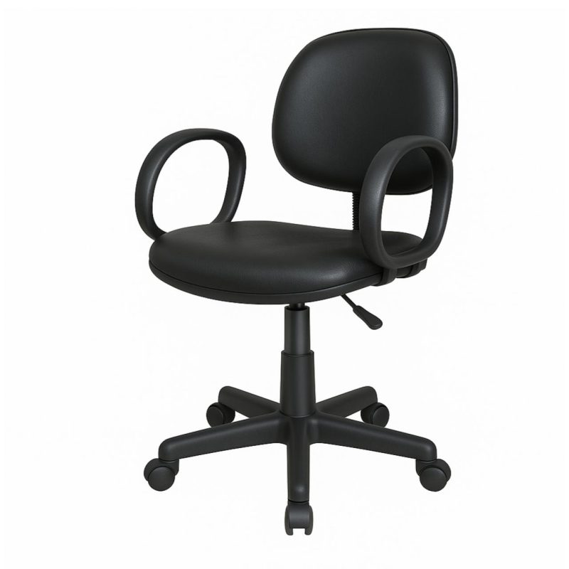 Cadeira Executiva LISA Giratória com Braço Corsa – Corino Preto – 31001 META Móveis para Escritório em Anápolis Executiva 5