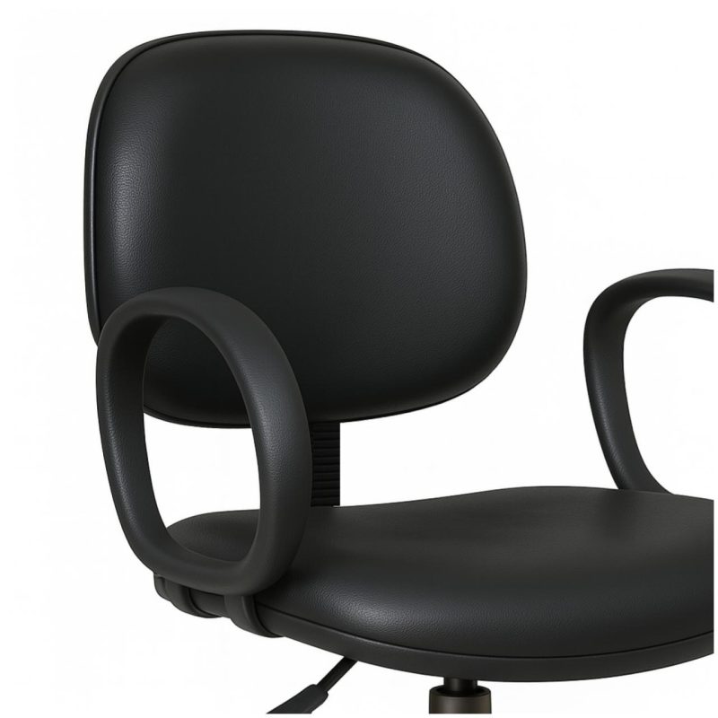 Cadeira Executiva LISA Giratória com Braço Corsa – Corino Preto – 31001 META Móveis para Escritório em Anápolis Executiva 7