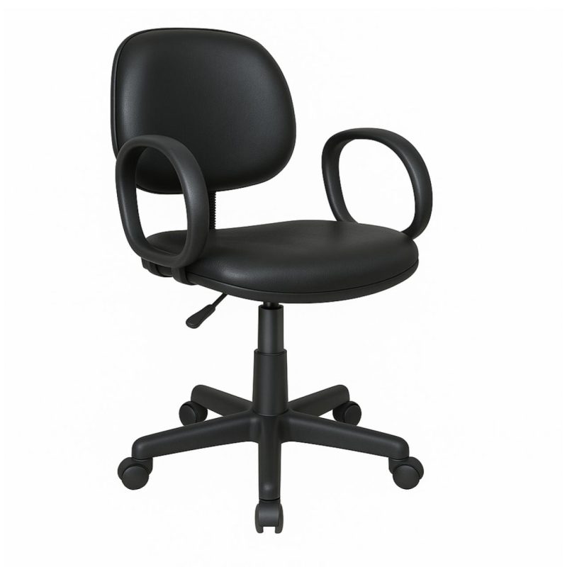 Cadeira Executiva LISA Giratória com Braço Corsa – Corino Preto – 31001 META Móveis para Escritório em Anápolis Executiva 2