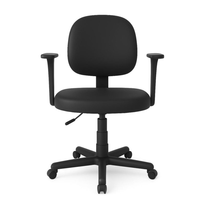 Cadeira Executiva LISA Giratória com Braços Reguláveis – Corino Preto – 31003 META Móveis para Escritório em Anápolis Executiva 4