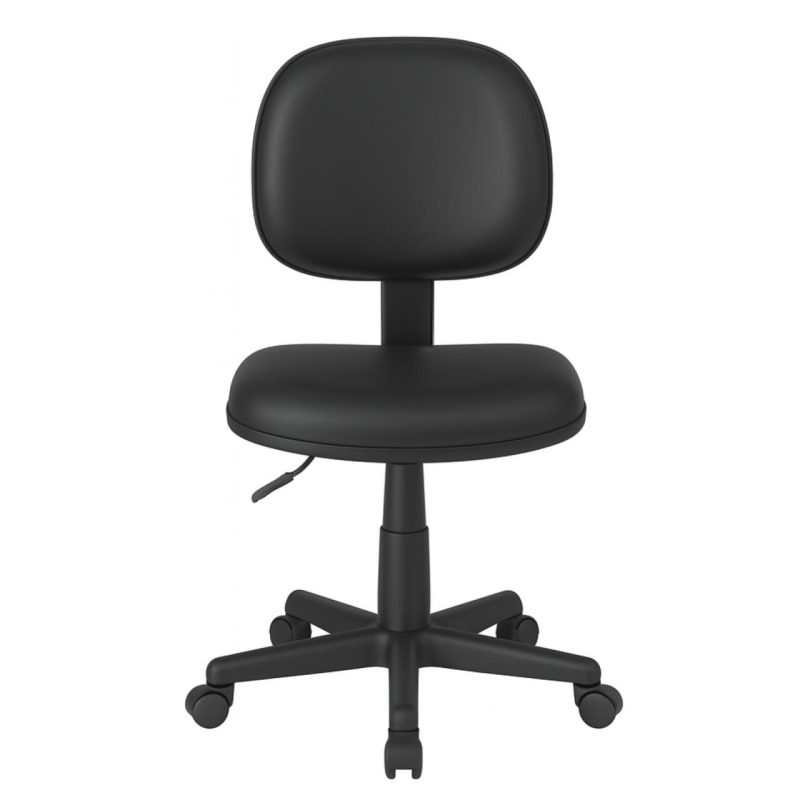 Cadeira Executiva LISA Giratória Sem Braços – Corino Preto – 31000 META Móveis para Escritório em Anápolis Executiva 4