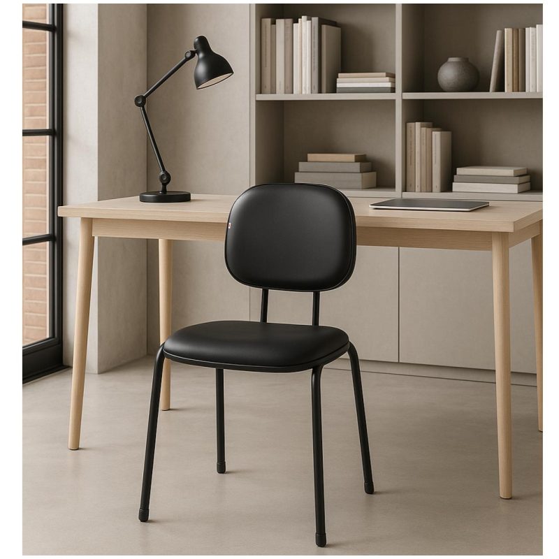 Cadeira Secretária 04 pés – Cor Preto – PMD – 31102 META Móveis para Escritório em Anápolis Cadeiras Fixas 9