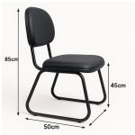 Cadeira Secretária Trapézio – Corino Preto – 31103 META Móveis para Escritório em Anápolis Cadeiras Fixas 11 Cadeira Secretária Trapézio – Corino Preto – 31103 META Móveis para Escritório em Anápolis Cadeiras Fixas 11