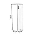 Armário Torre FECHADA NOGALSEVILHA/PRETO – 21434 META Móveis para Escritório em Anápolis Linha 40 mm 5 Armário Torre FECHADA NOGALSEVILHA/PRETO – 21434 META Móveis para Escritório em Anápolis Linha 40 mm 5