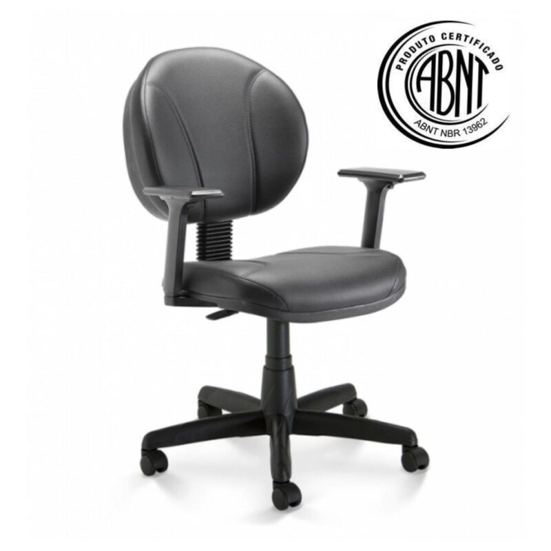 Cadeira de Escritório Executiva PLUS COSTURADA c/ Braços Reguláveis – 32980 META Móveis para Escritório em Anápolis Executiva 3