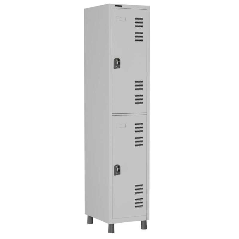 Roupeiro LOCKER de Aço com 02 PORTAS GRANDES – 1,90×0,32×0,40m – CZ/CZ – W3 – 11012 META Móveis para Escritório em Anápolis Roupeiro de Aço 2