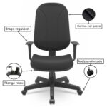 Cadeira de Escritório Presidente PLUS com Braços Reguláveis – CORINO PRETO 32975 META Móveis para Escritório em Anápolis Presidente 10 Cadeira de Escritório Presidente PLUS com Braços Reguláveis – CORINO PRETO 32975 META Móveis para Escritório em Anápolis Presidente 10