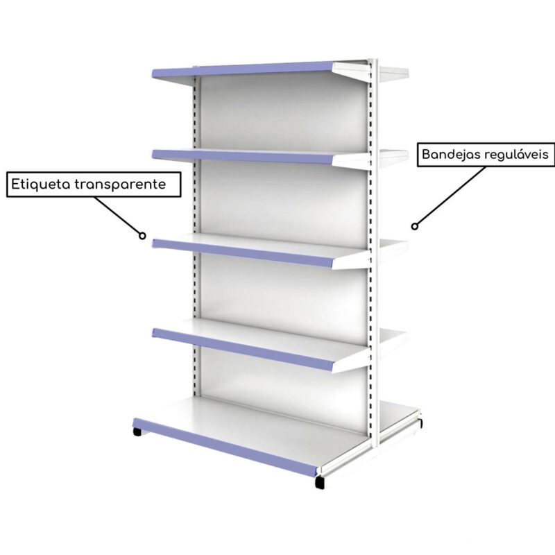 Gôndola Fácil INICIAL de Centro 1,62×0,90m 15001 META Móveis para Escritório em Anápolis Centro 3