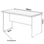 Mesa Escritório 1,50×0,60m – C/ 02 Gavetas MARSALA / PRETO – 23473 META Móveis para Escritório em Anápolis Linha 30 mm 9 Mesa Escritório 1,50×0,60m – C/ 02 Gavetas MARSALA / PRETO – 23473 META Móveis para Escritório em Anápolis Linha 30 mm 9