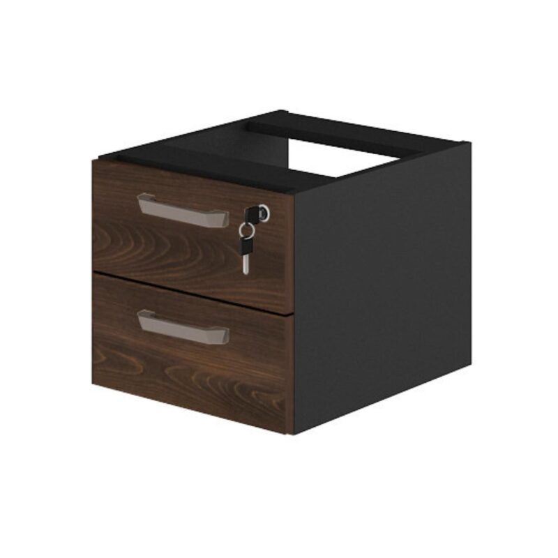 Mesa Escritório 1,50×0,60m – C/ 02 Gavetas MARSALA / PRETO – 23473 META Móveis para Escritório em Anápolis Linha 30 mm 5