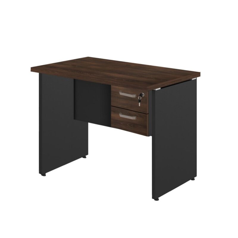 Mesa Escritório 1,20×0,60m – C/ 02 Gavetas MARSALA / PRETO – 23471 META Móveis para Escritório em Anápolis Linha 30 mm 2