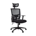 Poltrona Presidente Tela ANM-312P – C/ Encosto de Cabeça – Cor Preto – BLUME – 32981 META Móveis para Escritório em Anápolis Cadeira de Tela 8