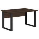 Mesa Escritório PÉ QUADRO 1,70×0,70m -S/ Gavetas – MARSALA/PRETO – 25474 META Móveis para Escritório em Anápolis Linha 30 mm 5