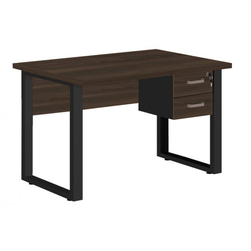 Mesa Escritório PÉ QUADRO – 1,20×0,60m – C/ Gavetas – MARSALA/PRETO – 25471 META Móveis para Escritório em Anápolis Linha 30 mm 2