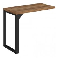Mesa AUXILIAR SIMPLES PÉ QUADRO 0,90m NOGAL SEVILHA / PRETO – 24419 META Móveis para Escritório em Anápolis Linha 40 mm