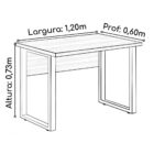 Mesa Escritório PÉ QUADRO – 1,20×0,60m – S/ Gavetas – MARSALA/PRETO – 25469 META Móveis para Escritório em Anápolis Linha 30 mm 6 Mesa Escritório PÉ QUADRO – 1,20×0,60m – S/ Gavetas – MARSALA/PRETO – 25469 META Móveis para Escritório em Anápolis Linha 30 mm 6