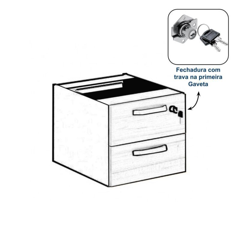 Mesa Escritório PÉ QUADRO 1,70×0,70m – C/ Gavetas – MARSALA/PRETO – 25475 META Móveis para Escritório em Anápolis Linha 30 mm 6