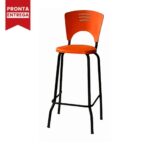 Banqueta Fixa Alta Piacere – Cor Laranja – 34104 META Móveis para Escritório em Anápolis Banquetas 8