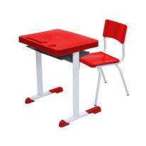 Kit Escolar Individual – (Mesa e Cadeira) – INFANTIL 03 a 06 Anos COR VERMELHO – 41090 META Móveis para Escritório em Anápolis Conjunto Escolar