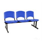 Kit 05 Cadeiras Longarinas PLÁSTICAS 03 Lugares – Cor Azul 33052 META Móveis para Escritório em Anápolis Longarinas 10