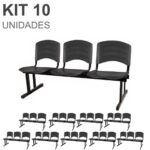Kit 10 Cadeiras Longarinas PLÁSTICA 03 Lugares – Cor PRETO 33039 META Móveis para Escritório em Anápolis Longarinas 7 Kit 10 Cadeiras Longarinas PLÁSTICA 03 Lugares – Cor PRETO 33039 META Móveis para Escritório em Anápolis Longarinas 7
