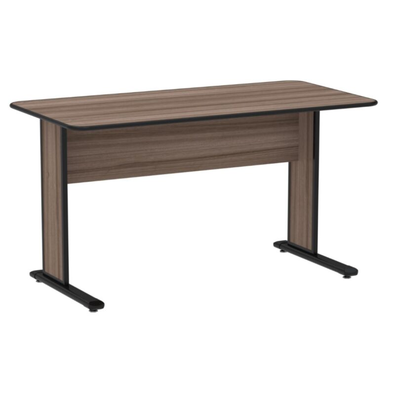 Mesa Escritório 1,50×0,60m s/ gavetas – Cor Walnut 44097 META Móveis para Escritório em Anápolis Linha 15 mm 2