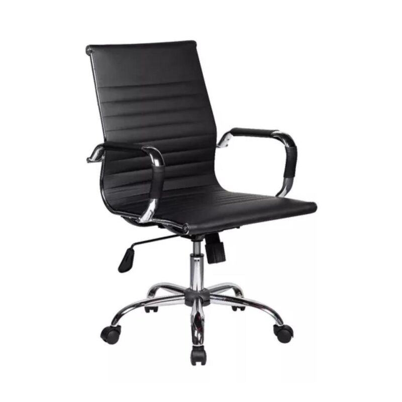 Cadeira DIRETOR Charles Eames Esteirinha – PRETO – PMD – 32887 META Móveis para Escritório em Anápolis Presidente 2