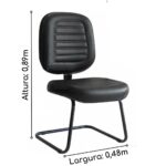 Cadeira DIRETOR COSTURADA Base em “S” Preta s/ Braço 30303 META Móveis para Escritório em Anápolis Cadeiras Fixas 8 Cadeira DIRETOR COSTURADA Base em “S” Preta s/ Braço 30303 META Móveis para Escritório em Anápolis Cadeiras Fixas 8