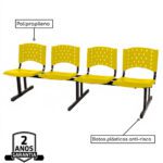 Cadeira Longarina PLÁSTICA 04 Lugares – Cor AMARELO – Realplast – 34070 META Móveis para Escritório em Anápolis Longarinas 6 Cadeira Longarina PLÁSTICA 04 Lugares – Cor AMARELO – Realplast – 34070 META Móveis para Escritório em Anápolis Longarinas 6
