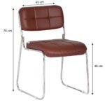 Cadeira Interlocutor Estofada Denver – Cor Café – PMD – 30407 META Móveis para Escritório em Anápolis Cadeiras Fixas 8