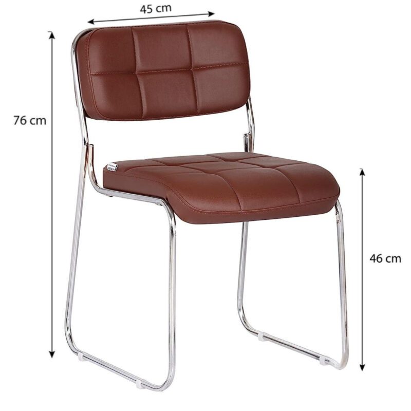 Cadeira Interlocutor Estofada Denver – Cor Café – PMD – 30407 META Móveis para Escritório em Anápolis Cadeiras Fixas 4
