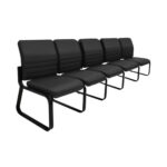 Cadeira Longarina 05 Lugares ESTOFADA – LYON – Cor Preto – 33123 META Móveis para Escritório em Anápolis Longarinas 7