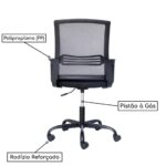 Cadeira de Escritório Diretor Tela JOY – Cor Preto – 34007 META Móveis para Escritório em Anápolis Cadeira de Tela 11